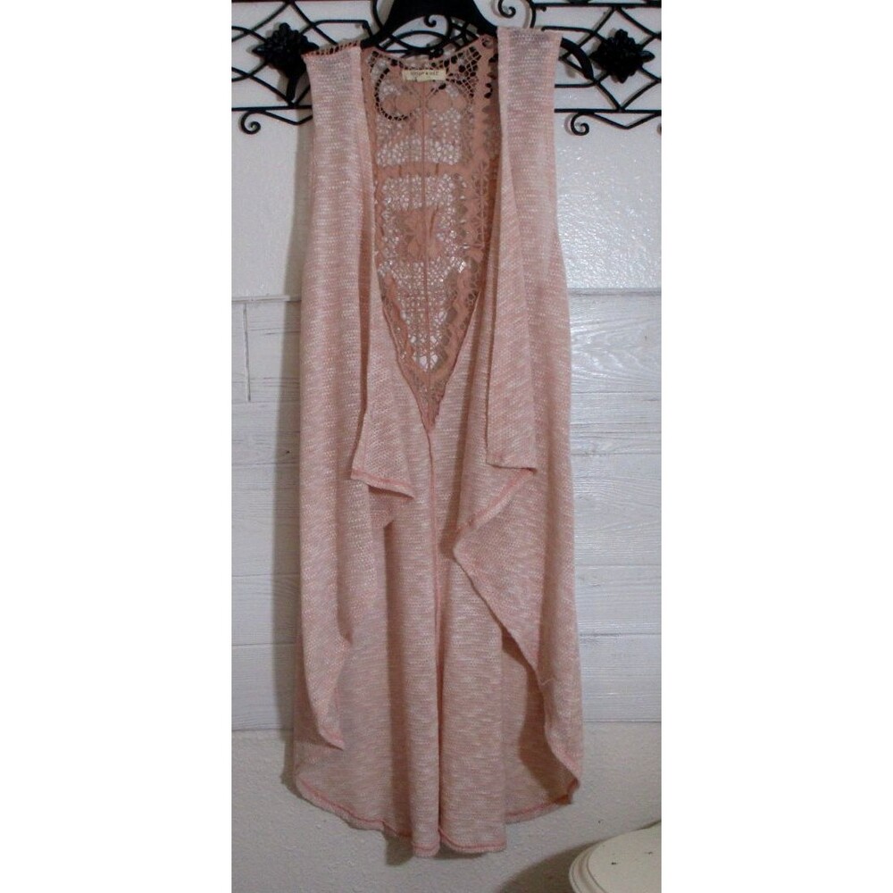 Living Doll Women's Cardigan Size M Pink Sleeveless